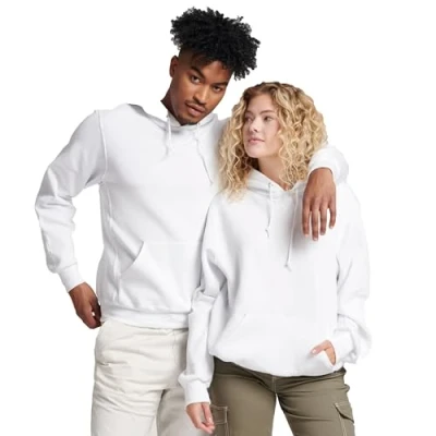 Afbeelding van Russell Athletic Dri Power trui met capuchon voor heren, fleece sweatshirt, Wit/weelderige tuin, L