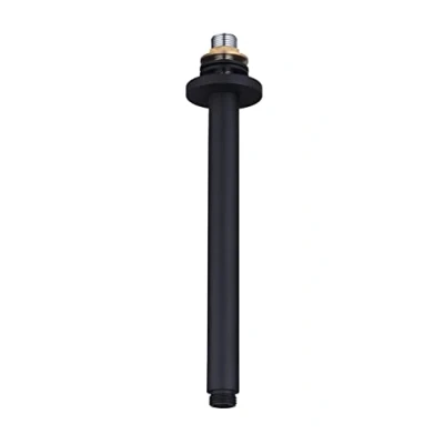 Afbeelding van Keenware KSA 184 Ronde Overhead 250mm Messing Douchekop Plafond Outlet Arm Zwart