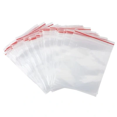 Afbeelding van Carehabi 100 zakken met ritssluiting, ritsvak, transparant sluiting, plastic zak doorzichtige (6 x 8)