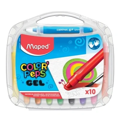 Afbeelding van Colorpeps gelkrijt in kunststof box x10