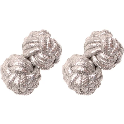 Afbeelding van Manchetknopen Stof Zilver Glitter