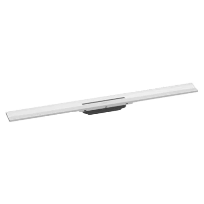 Afbeelding van hansgrohe RainDrain Flex 900, 56052700, in te korten, voor wandmontage, matwit, kant en klare set douchegoot, 90 cm