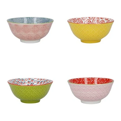 Afbeelding van KitchenCraft Kom, Set van 4 Stuks, 15.5 x 7.5 cm, Brights