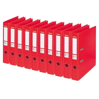 Afbeelding van Esselte, Ordner A4 nr. 1, rood, 50 mm rug, kunststof, 10 stuks, Vivida serie, 624072