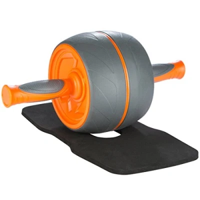 Afbeelding van Ultrasport Premium Ab Trainer AB, buikspiertrainer voor thuisgebruik, trainen buikspieren, rug en schouders, roller bovenlichaam met rubberen handgrepen, praktische sportuitrusting, oranje