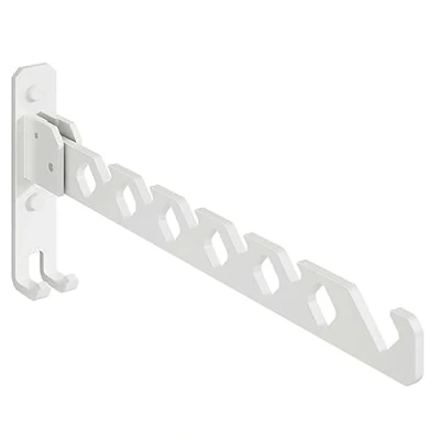Afbeelding van ZABEES Opvouwbare kleerhanger, kledinghaken, aluminiumlegering, kledinghanger, haken, wandhanger, wandhaak, te gebruiken voor hangende kleding in balkons, badkamers, gangen (wit)