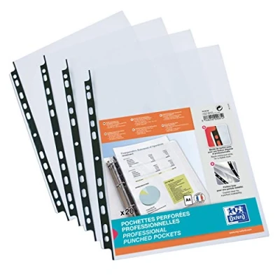 Afbeelding van Elba 100206895 12/100 Polypropyleen Pack van 20 A4 geperforeerde zakken