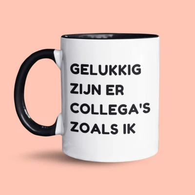 Afbeelding van NietMokken.nl Grappige mok 325 ml Gelukkig zijn er collega’s zoals ik Humor voor op kantoor Cadeau 11 oz