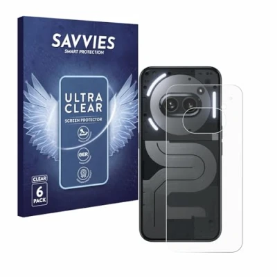 Afbeelding van Savvies Screenprotector voor Nothing Phone (2a) Plus (Achterkant) Folie Beschermfolie transparant (6 Stuks)
