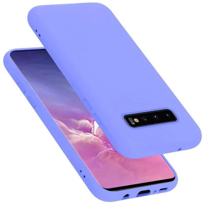 Afbeelding van Cadorabo Hoesje geschikt voor Samsung Galaxy S10 PLUS Case in LIQUID LICHT PAARS Beschermhoes TPU silicone Cover