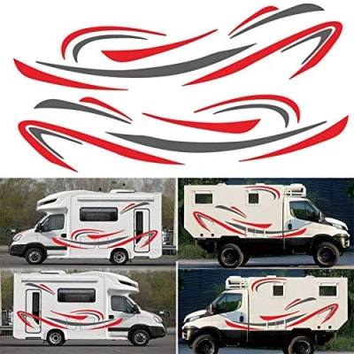 Afbeelding van HOTEU Universele Camper Strepen Decoratieve Vans Caravan Decals Vinyl Sticker Grafische Auto Body Side Decal Accessoires