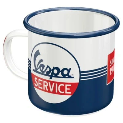 Afbeelding van Emaille Beker Vespa Service