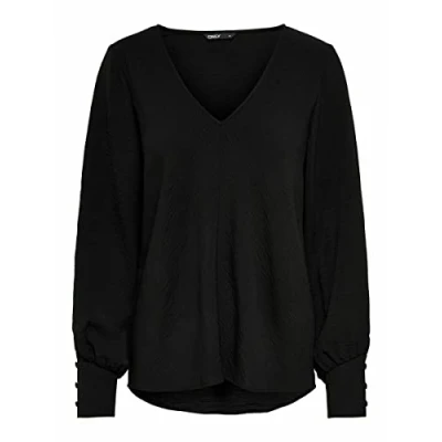 Afbeelding van ONLY Vrouwelijke top effen bovenstuk, zwart, XS