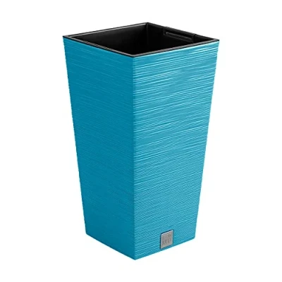 Afbeelding van Prosperplast Grote bloempot met inzet 11.4L Blauw 20x20x38cm