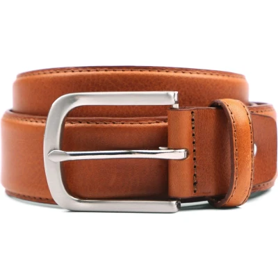 Afbeelding van Suitable Riem Casual Cognac Bruin maat 95 Heren Leer Herenkleding Herenriem