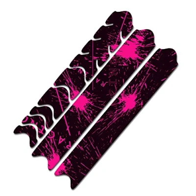 Afbeelding van AlphaShield Fiets framebescherming kettingsteunen bescherming, foliestickers, framebescherming, carbon, MTB, BMX, lakbescherming, folie R161 (05 Racing Neon Pink)