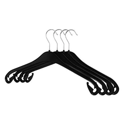 Afbeelding van RSR Hangers Kleerhanger NA 47 cm van kunststof 20 stuks overhemdenhanger blouse hanger zwart 360 draaibare haak snelle verzending