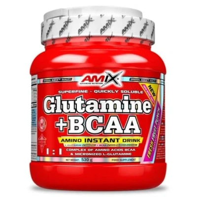 Afbeelding van Amix Glutamina + BCAA 530 gr Retrasa la Fatiga y Acelera Recuperación de Entrenamientos Intensos Sabor Naranja