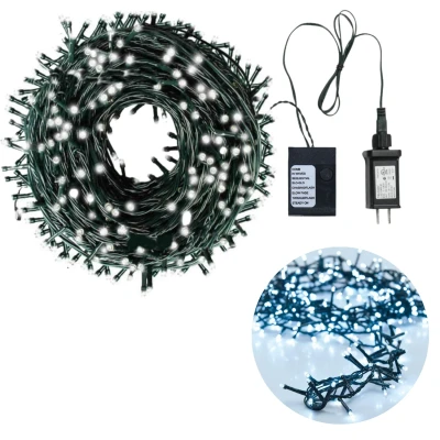Afbeelding van Cheqo® Kerstboomverlichting Micro Clusterverlichting Kerstlampjes Led Verlichting Kerstverlichting voor Binnen en Buiten 1200 LED&#039;s 24 Meter Wit