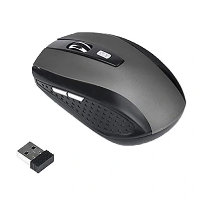 Afbeelding van Brussels08 2.4G Ergonomische draadloze muis, draagbare mobiele computer muis optische met USB ontvanger Gaming Mouse 1200dpi 6 knoppen Compatibel Notebook, PC, Laptop, Computer, Gray (7500)