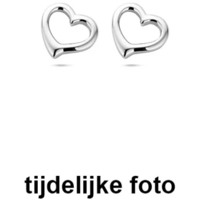 Afbeelding van Zilver Gerhodineerd Oorknoppen Hart 1338378