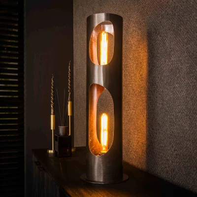 Afbeelding van Fraaai Sherrie vloerlamp Ø20 cm zwart nikkel Metaal