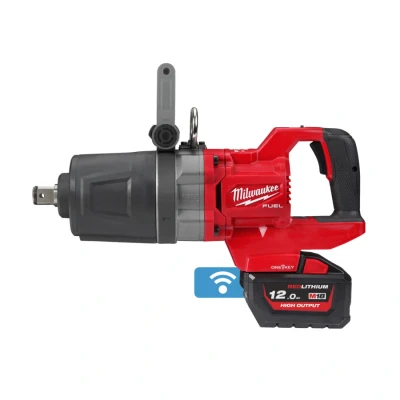 Afbeelding van Milwaukee M18 ONEFHIWF1DS 121C ONE KEY 1&quot; D greep slagmoersleutel met frictiering en korte aandrijfas