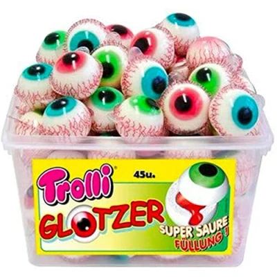 Afbeelding van Pop Eye Stuffed Halloween TROLLI Container 45 stuks