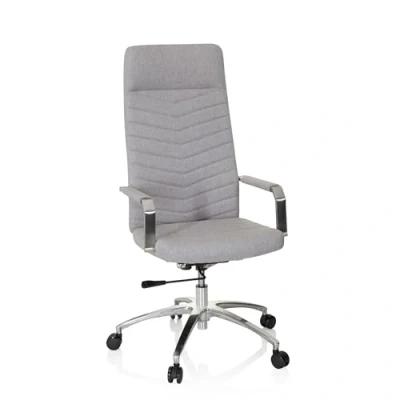 Afbeelding van hjh OFFICE Saranto Plus Thuisgebruik bureaustoel Lichtgrijs Stof