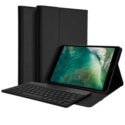 Afbeelding van Belgisch toetsenbord AZERTY Bluetooth Keyboard Bookcase voor de iPad (2018/2017) / Air (2013) 2 Zwart