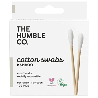 Afbeelding van The Humble Co Wattenstaafjes Bamboe Wit, 100 stuks