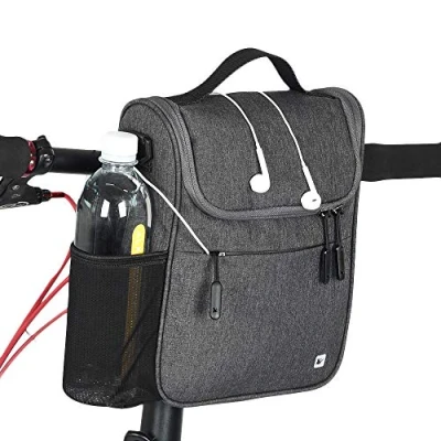 Afbeelding van Rhinowalk Fietsstuur tas, fiets voortas racefiets tas frame mand professionele fietsen accessoires, Grijs