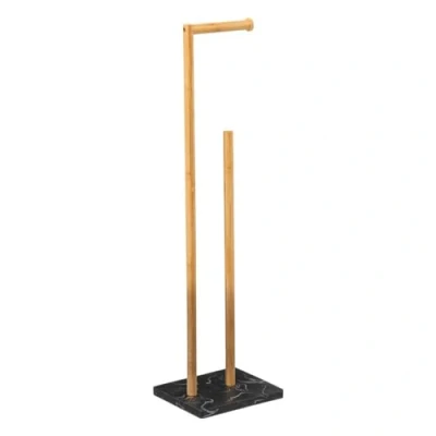 Afbeelding van 5Five Léa Toiletrolhouder met reservehouder 22x18x78cm Zwart