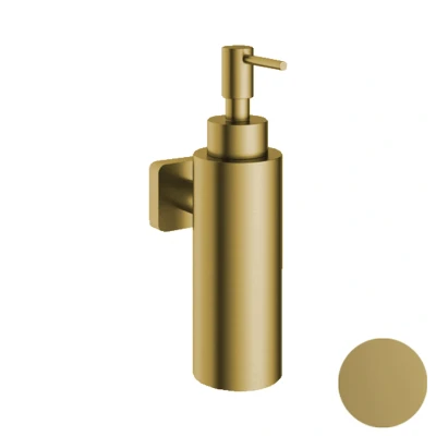 Afbeelding van HotBath Gal Zeepdispenser wandmodel Geborsteld Messing PVD GLA09BBP