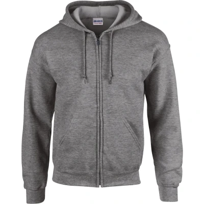 Afbeelding van Gildan Heavy Blend Adult Full Zip Hooded Sweatshirt GI18600 Graphite Heather