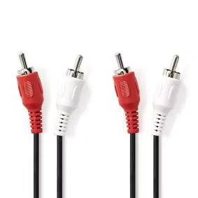 Afbeelding van Stereo Audiokabel 2x RCA Male 1,5 m Zwart Nedis
