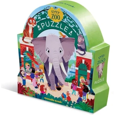 Afbeelding van Crocodile Creek Puzzel Day at the Zoo (48st)