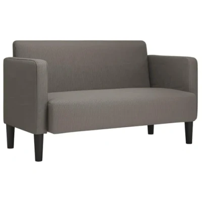 Afbeelding van vidaXL Loveseat bank 109 cm corduroy stof lichtgrijs