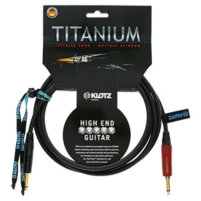 Afbeelding van Klotz TI 0600PSP Titanium 2p jack verguld silent plug gitaarkabel 6m