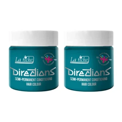 Afbeelding van La Riche Directions Semipermanente haarverf, 100 ml, blik van 2 stuks, turquoise