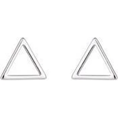 Afbeelding van Sieraden Oorbellen Knopjes Minimalistisch Triangel Zilverkleurig