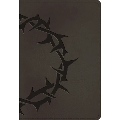 Afbeelding van ESV Large Print Compact Bible (Trutone, Charcoal, Crown Design): English Standard Version, Trutone, Design