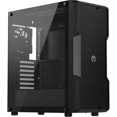 Afbeelding van endorfy Regnum 400 Air Midi tower PC behuizing Zwart 4 voorgeïnstalleerde ventilators, Zijvenster, Stoffilter