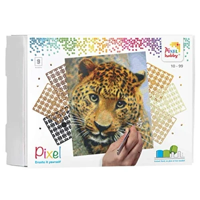 Afbeelding van Pixelhobby Pixel kit 9 basisplaten Leopard (luipaard) 30,5 x 38,1 cm 90050