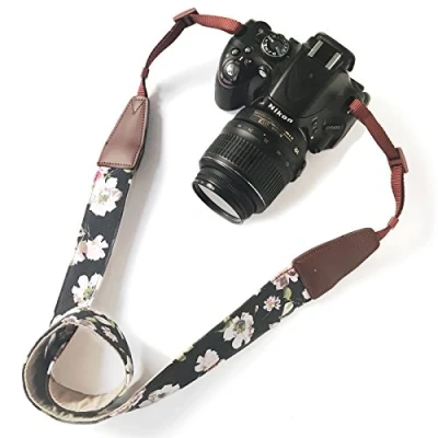 Afbeelding van Alled Camerariem nek, voor Canon Nikon Sony Lumix Kodak Fuji Olympus Dslr Universeel, Vintage zachte comfortabele verstelbare snelontgrendelingscamera schouderband