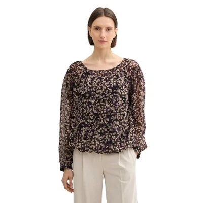 Afbeelding van TOM Tailor Gemusterte Blouse, Dames, Maat: 44, Neutral watercolor squares