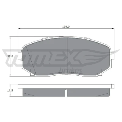Afbeelding van Remblokkenset, schijfrem TOMEX Brakes TX 17 42