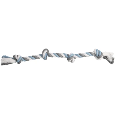 Afbeelding van &quot;Flostouw Jan Jumbo Hondenspeelgoed met 2 knopen&quot; Blauw / 60,00 cm x 7,50