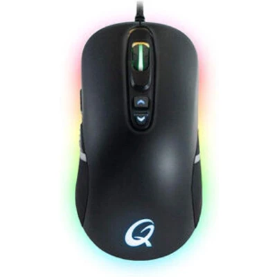 Afbeelding van QPAD DX80 Gaming muis USB Optisch Zwart, RGB 7 Toetsen 1000 dpi, 1600 2400 3200 5000 8000 dpi Verlicht