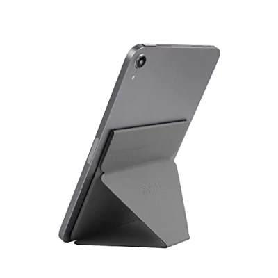 Afbeelding van MOFT Snap tabletstandaard, verstelbare opvouwbare draagbare iPad standaard voor het bureau, compatibel met Mini 1, 2, 3, 4, 5, 6 en 7,9 9,7 inch tablets, Magic Keyboard, grijs